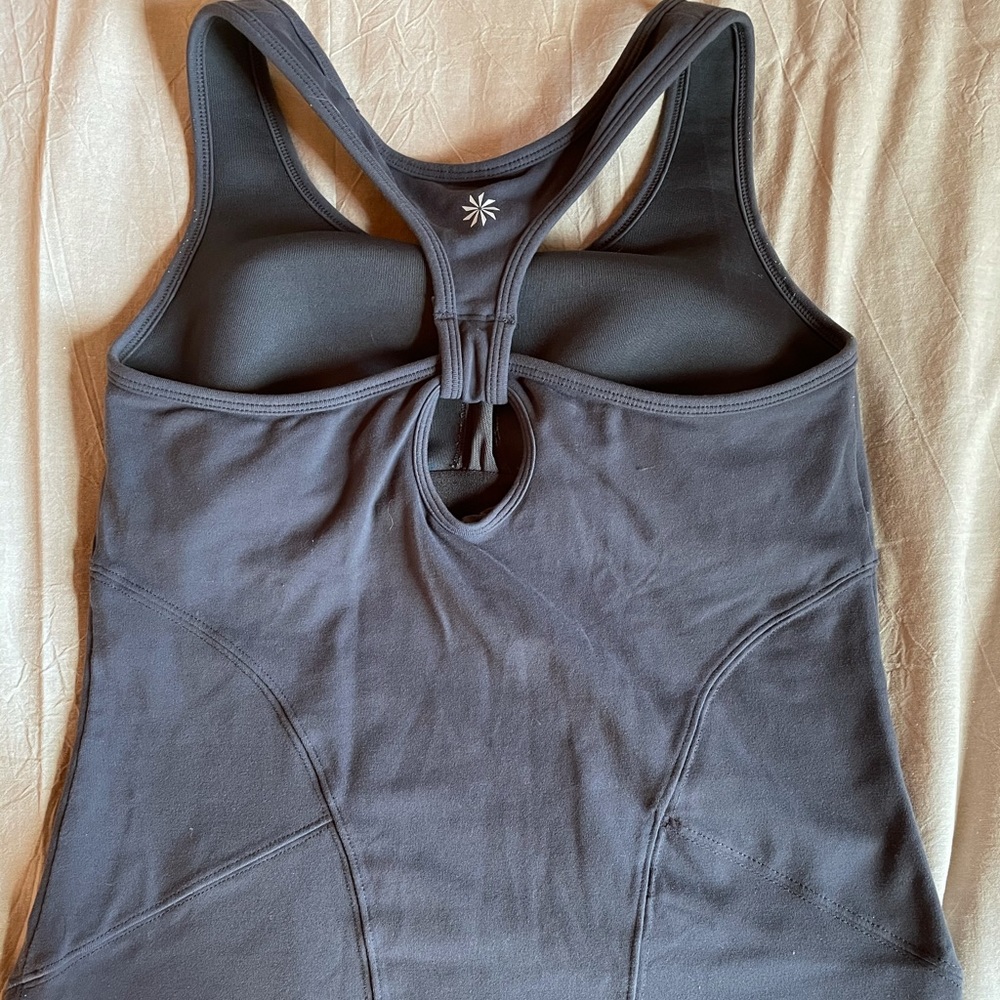 Athleta Peek Tank Racerback Charcoal Gray Sz Small